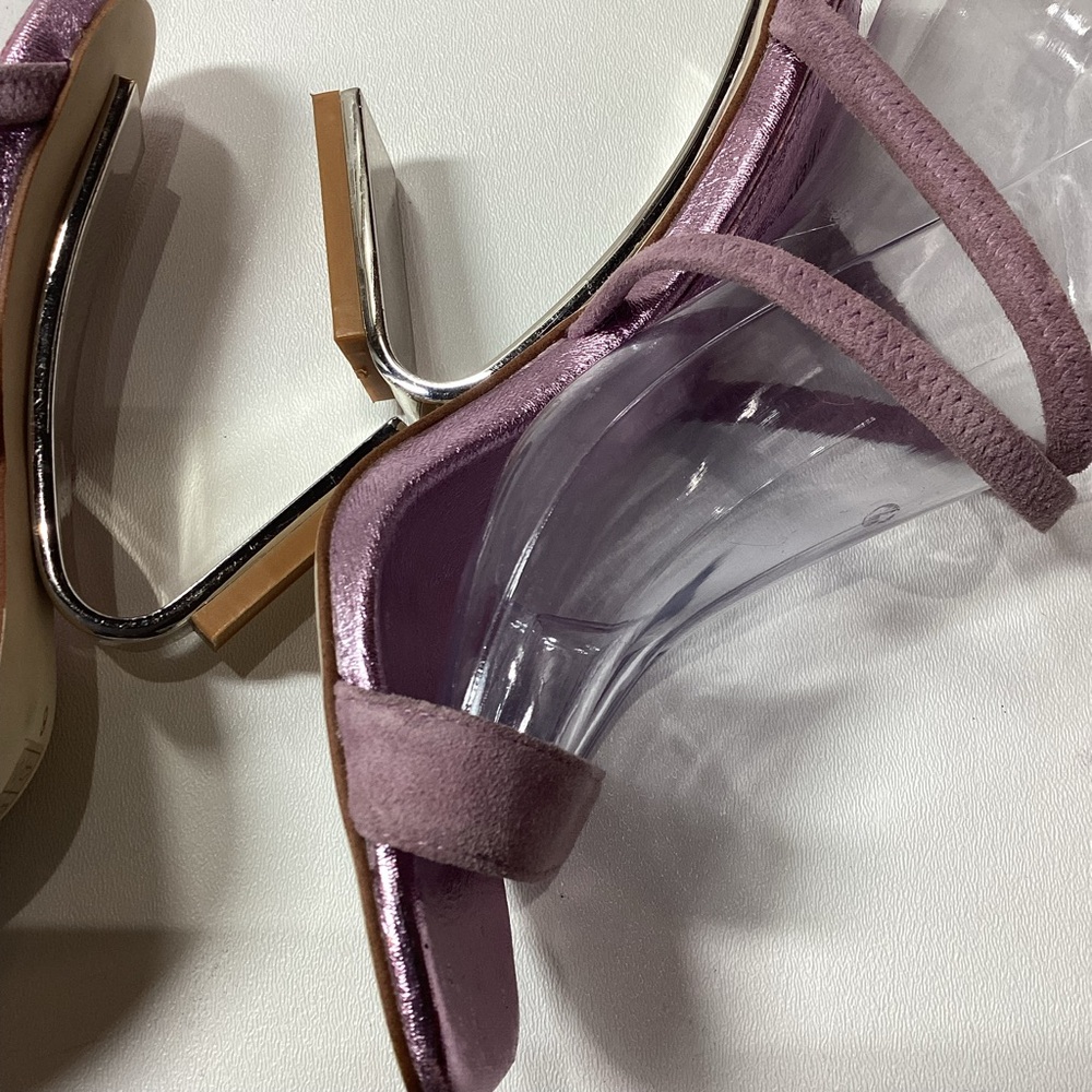Jeffrey Campbell Geometric Sandal Pink  Suede Metallic - Picture 14 of 16